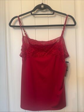 Jones New York Red Lace-Trim Camisole